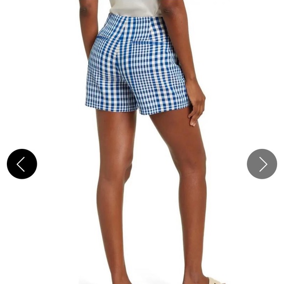 NWT Theory Blue and White Plaid Shorts - Picture 3 of 4